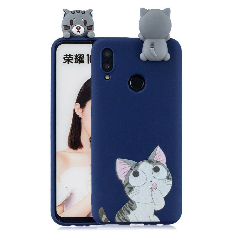 Cover Huawei P Smart 2019 / Honor 10 Lite Thinking Cat 3d