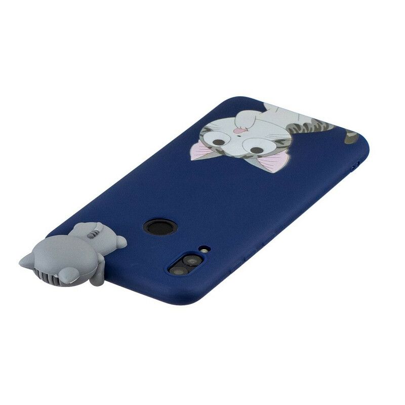 Cover Huawei P Smart 2019 / Honor 10 Lite Thinking Cat 3d