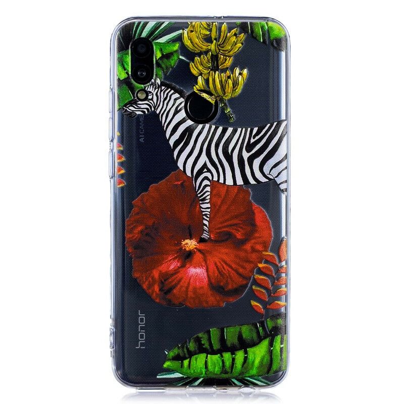 Cover Huawei P Smart 2019 / Honor 10 Lite Zebra Og Blomster