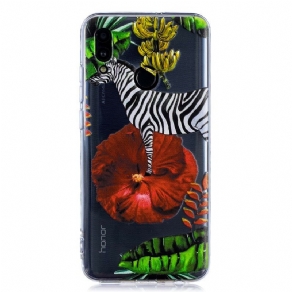 Cover Huawei P Smart 2019 / Honor 10 Lite Zebra Og Blomster