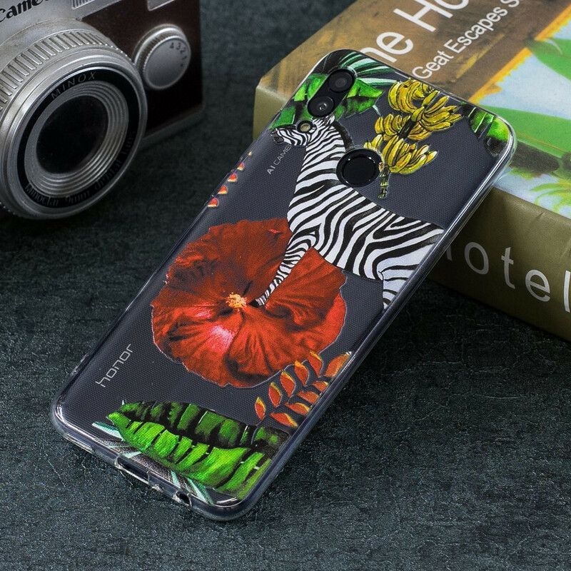 Cover Huawei P Smart 2019 / Honor 10 Lite Zebra Og Blomster