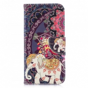 Flip Cover Huawei P Smart 2019 / Honor 10 Lite Etnisk Elefantmandala