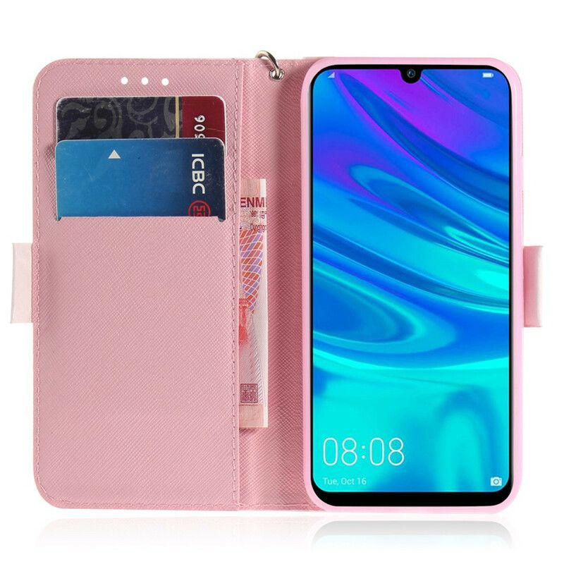 Flip Cover Huawei P Smart 2019 / Honor 10 Lite Med Snor Panda Love Med Rem