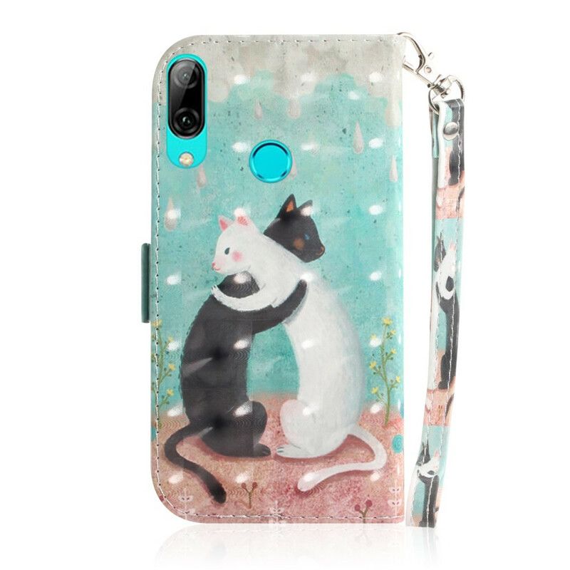 Flip Cover Huawei P Smart 2019 / Honor 10 Lite Med Snor Thong Cat Friends