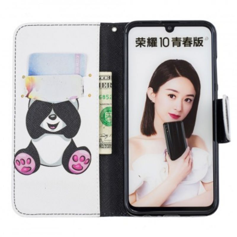 Flip Cover Huawei P Smart 2019 / Honor 10 Lite Panda Sjov