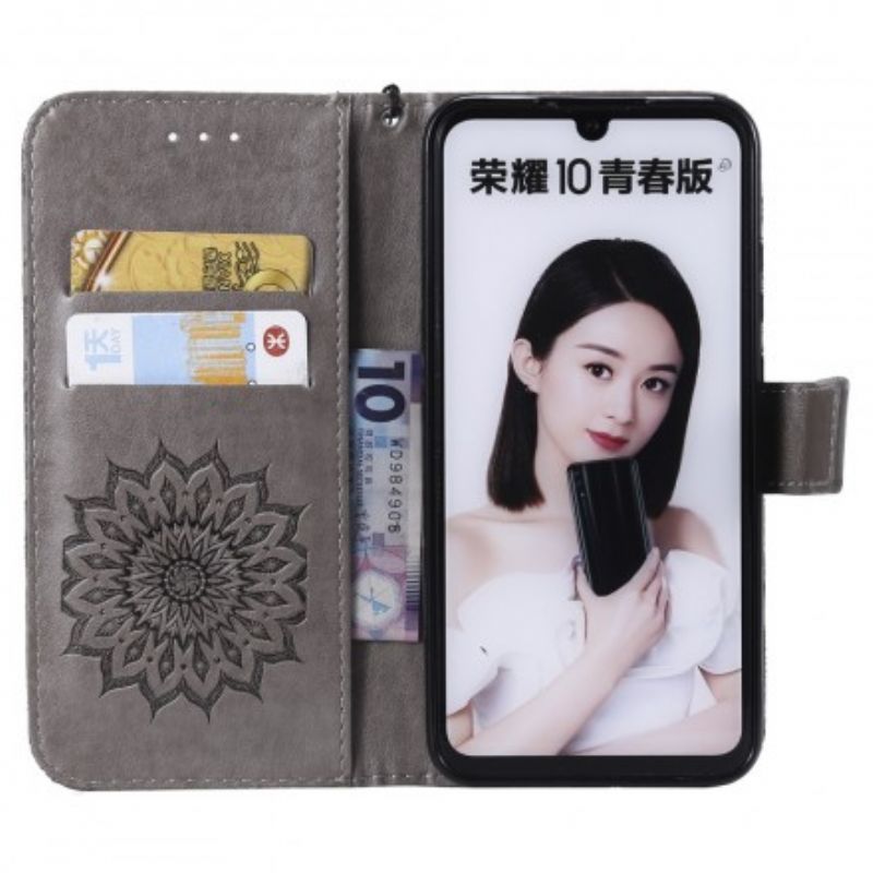 Flip Cover Huawei P Smart 2019 / Honor 10 Lite Solblomst