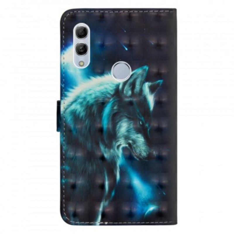 Læder Cover Huawei P Smart 2019 / Honor 10 Lite Majestisk Ulv