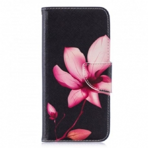 Læder Cover Huawei P Smart 2019 / Honor 10 Lite Pink Blomst