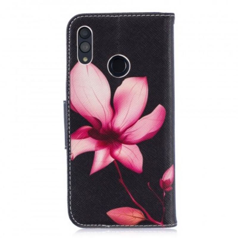 Læder Cover Huawei P Smart 2019 / Honor 10 Lite Pink Blomst