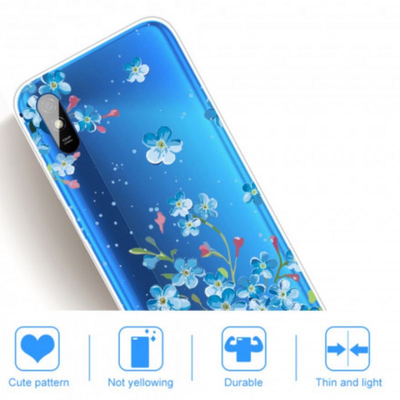 Cover Xiaomi Redmi 9A Buket Blå Blomster