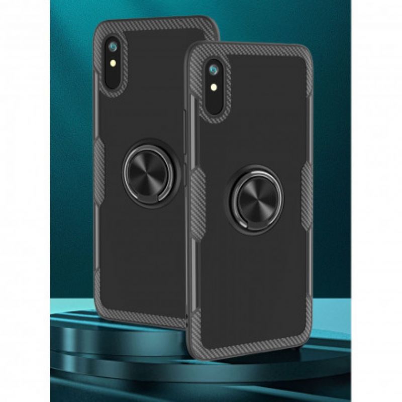 Cover Xiaomi Redmi 9A Carbon Fiber Metal Ring