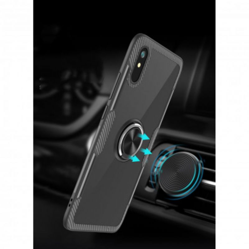 Cover Xiaomi Redmi 9A Carbon Fiber Metal Ring