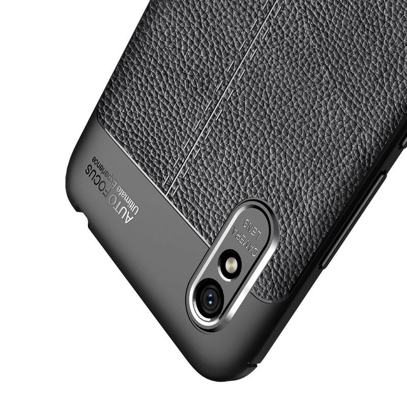 Cover Xiaomi Redmi 9A Dobbelt Linje Litchi Lædereffekt