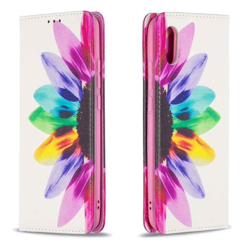 Cover Xiaomi Redmi 9A Flip Cover Akvarelblomst