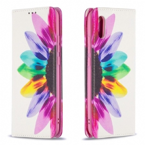 Cover Xiaomi Redmi 9A Flip Cover Akvarelblomst