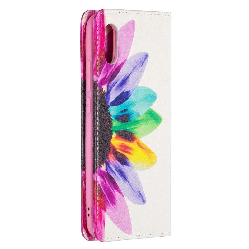 Cover Xiaomi Redmi 9A Flip Cover Akvarelblomst