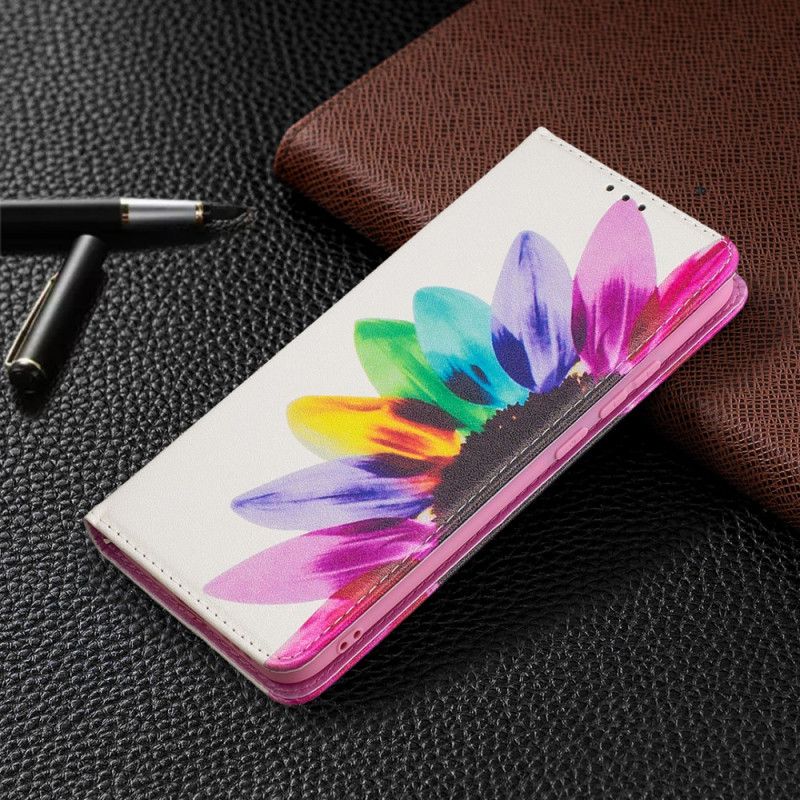 Cover Xiaomi Redmi 9A Flip Cover Akvarelblomst