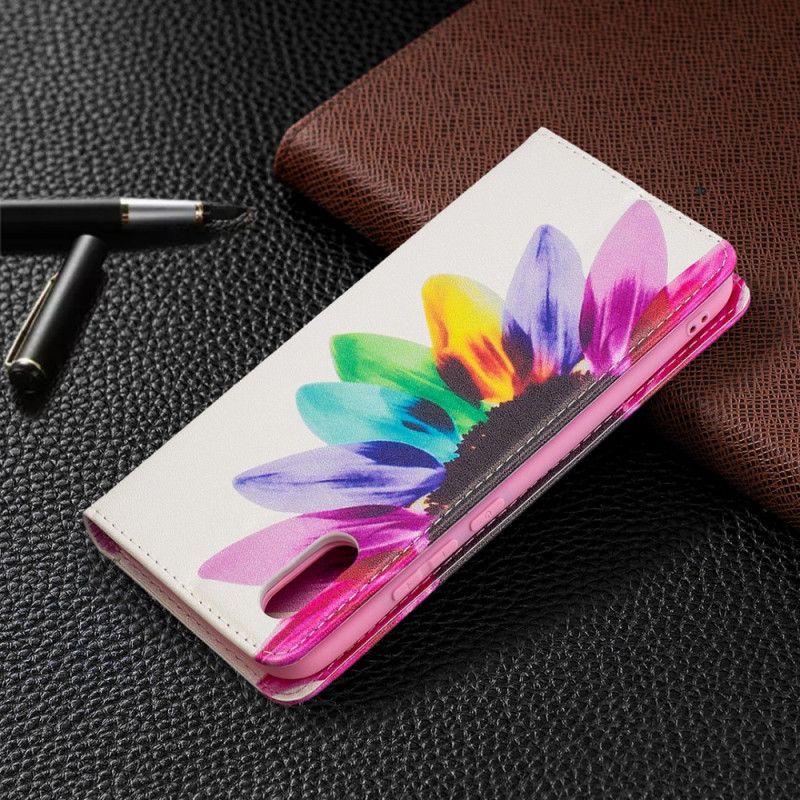 Cover Xiaomi Redmi 9A Flip Cover Akvarelblomst