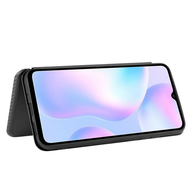 Cover Xiaomi Redmi 9A Flip Cover Farvet Carbon Silikone