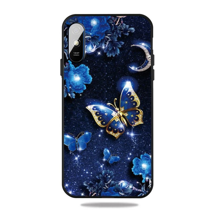 Cover Xiaomi Redmi 9A Gylden Sommerfugl