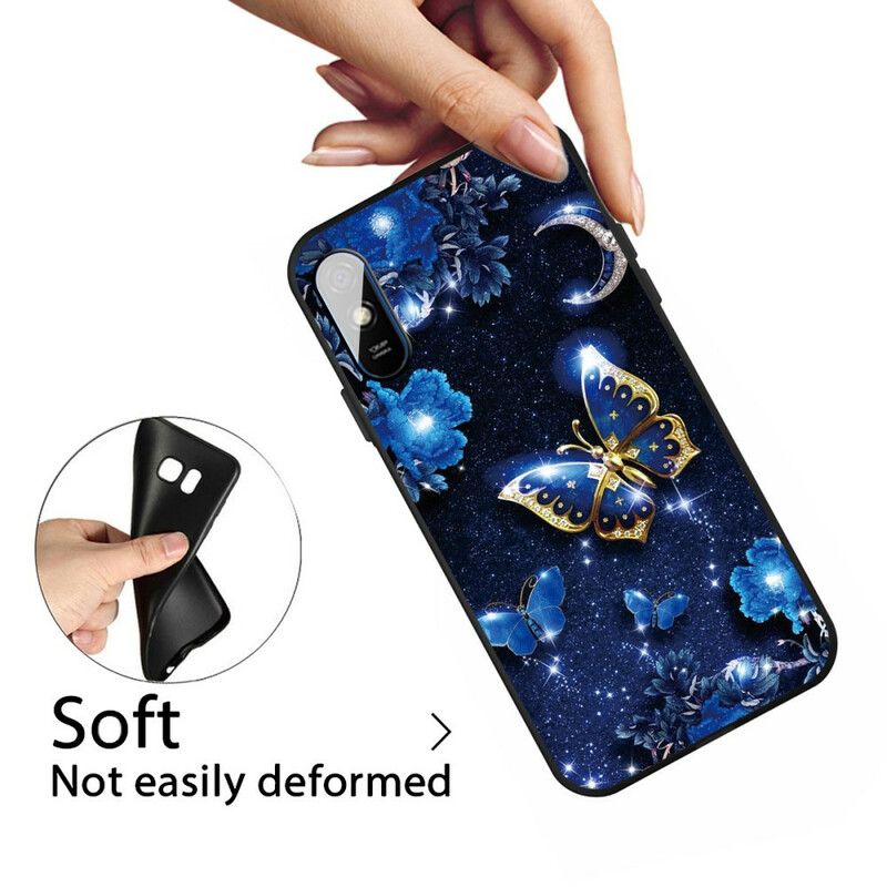 Cover Xiaomi Redmi 9A Gylden Sommerfugl