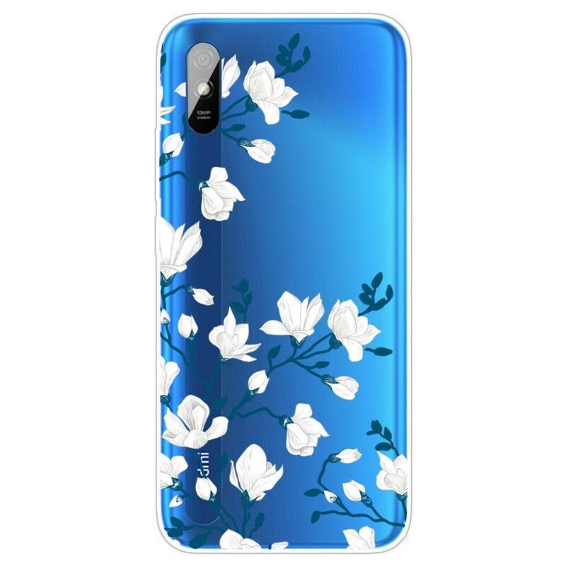 Cover Xiaomi Redmi 9A Hvide Blomster