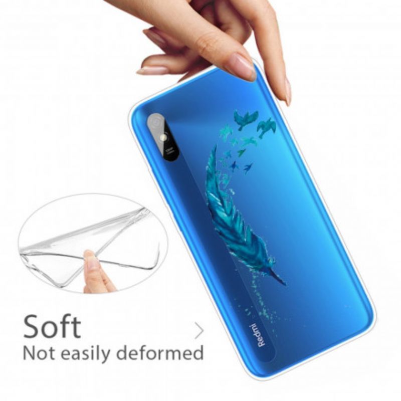 Cover Xiaomi Redmi 9A Smuk Blå Fjer