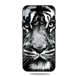 Cover Xiaomi Redmi 9A Sort Og Hvid Tiger