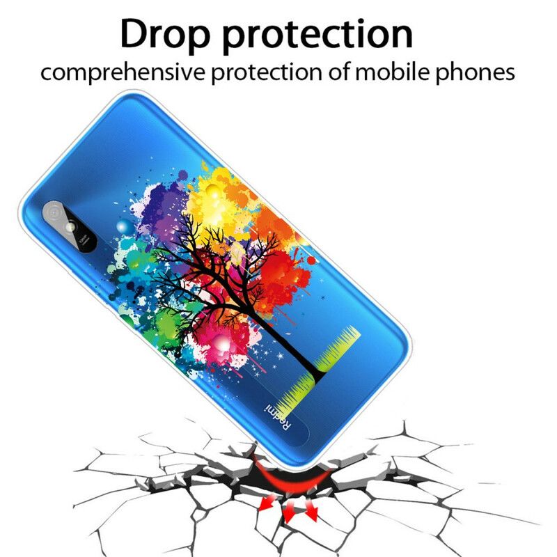 Cover Xiaomi Redmi 9A Transparent Akvareltræ