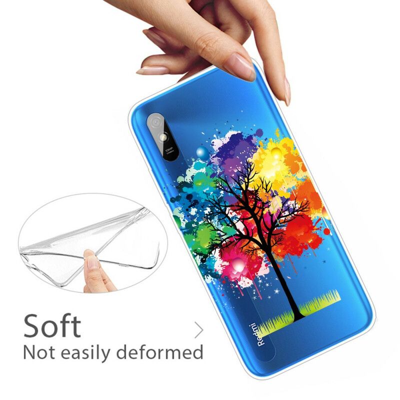 Cover Xiaomi Redmi 9A Transparent Akvareltræ