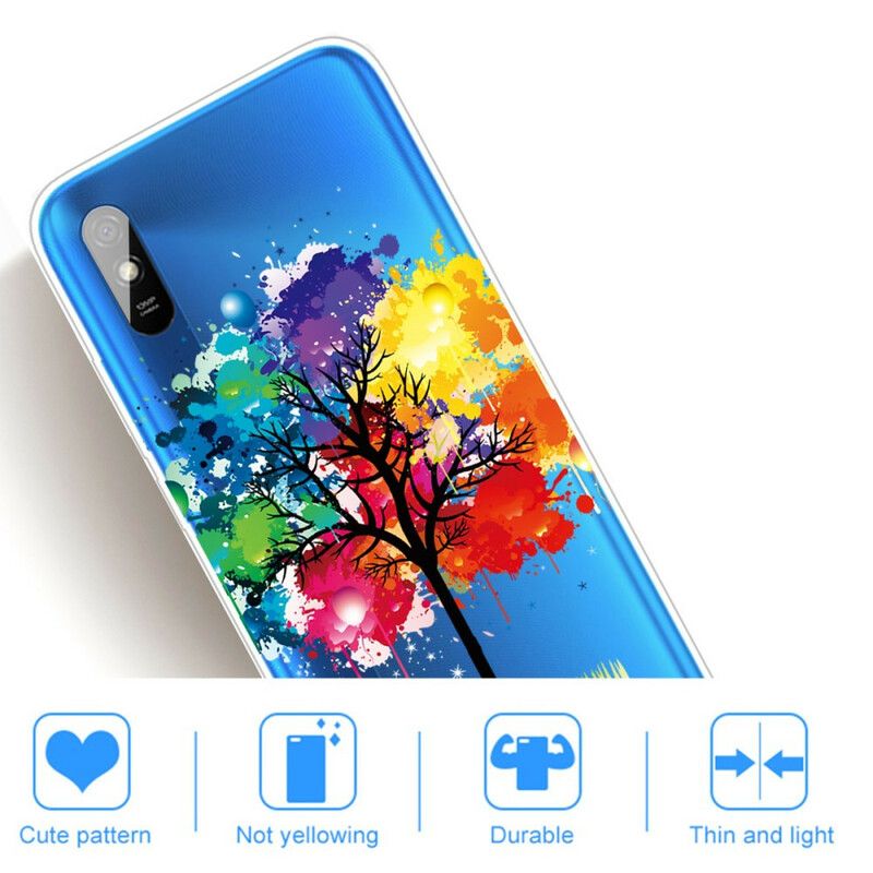 Cover Xiaomi Redmi 9A Transparent Akvareltræ