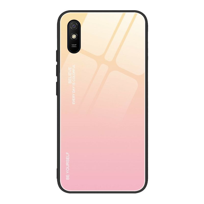 Cover Xiaomi Redmi 9A Vær Dig Selv Hærdet Glas