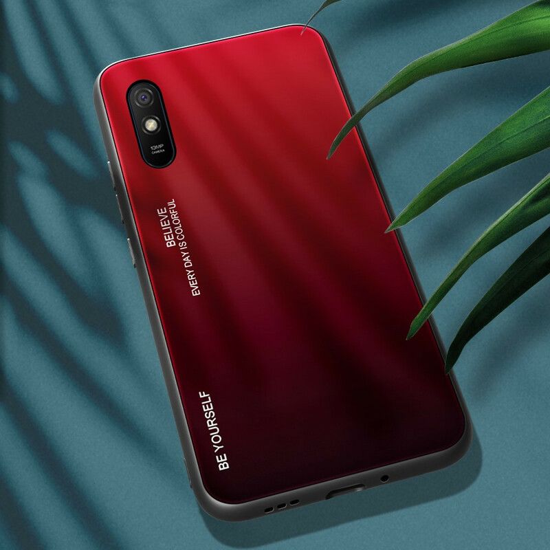 Cover Xiaomi Redmi 9A Vær Dig Selv Hærdet Glas