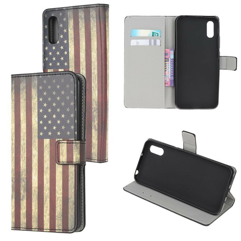 Flip Cover Xiaomi Redmi 9A Amerikansk Flag