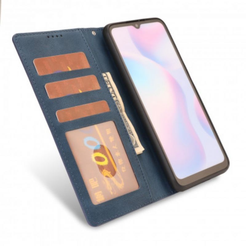 Flip Cover Xiaomi Redmi 9A Mat Overflade Lædereffekt