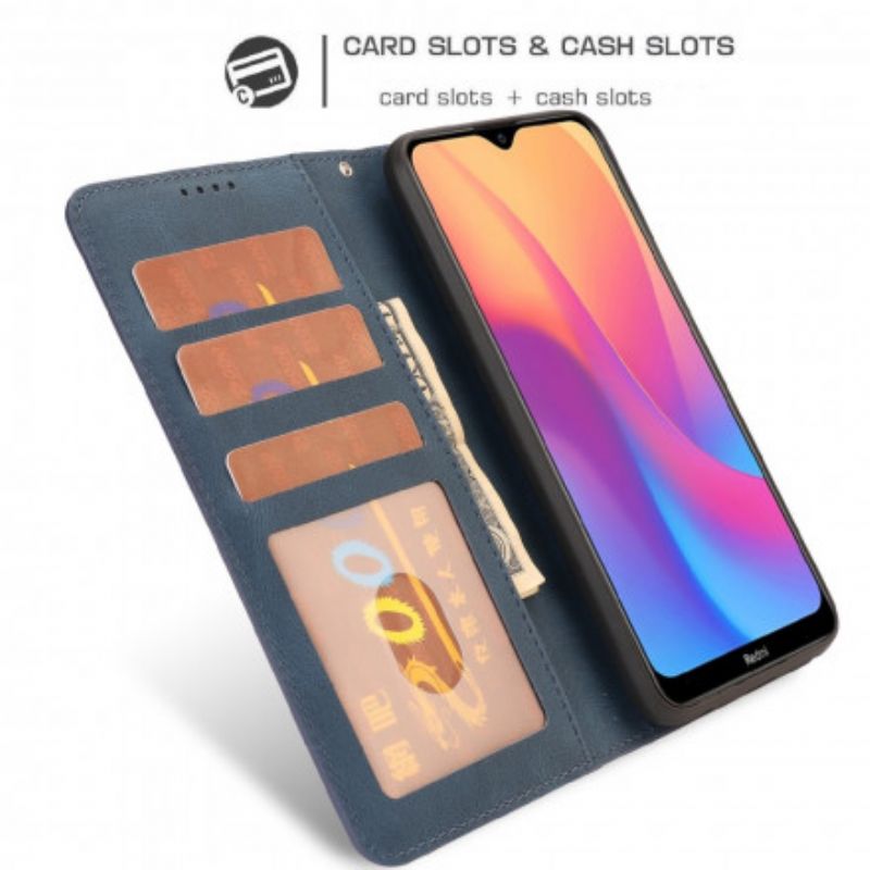 Flip Cover Xiaomi Redmi 9A Mat Overflade Lædereffekt