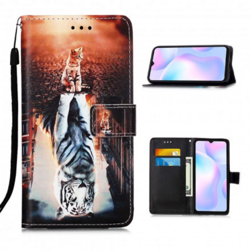 Flip Cover Xiaomi Redmi 9A Med Snor Drygter Af Ernest The Thong Cat