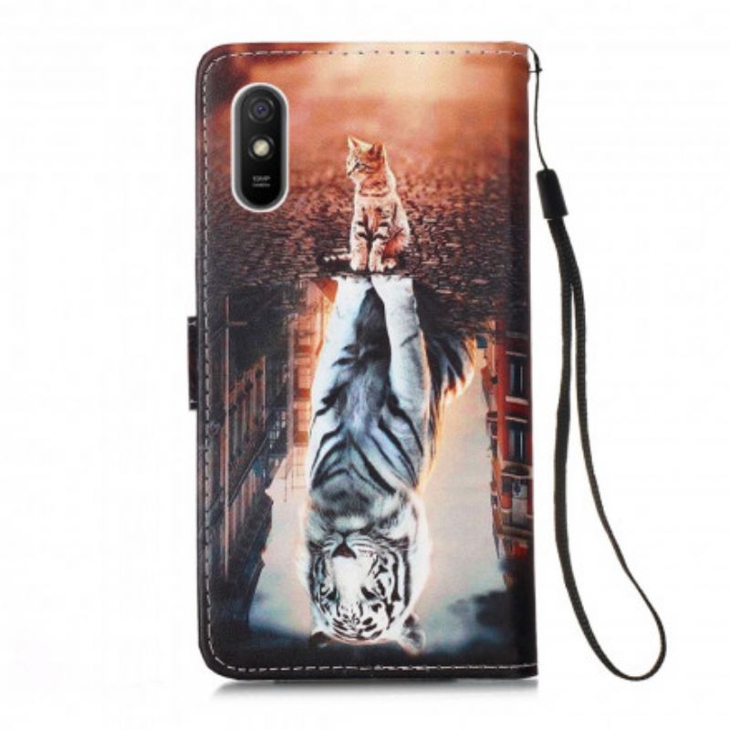 Flip Cover Xiaomi Redmi 9A Med Snor Drygter Af Ernest The Thong Cat