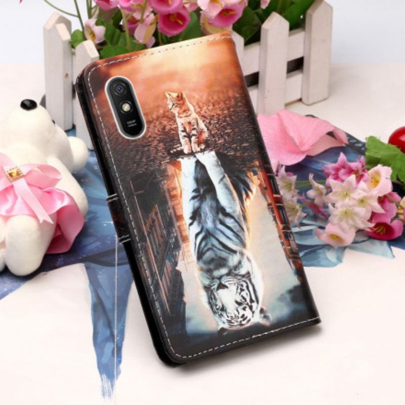 Flip Cover Xiaomi Redmi 9A Med Snor Drygter Af Ernest The Thong Cat