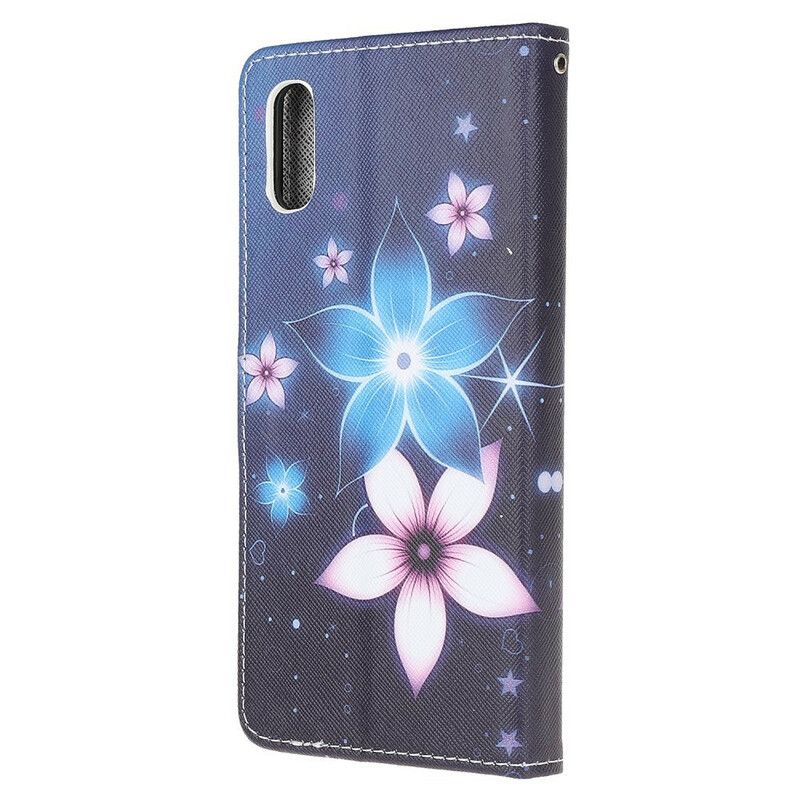 Flip Cover Xiaomi Redmi 9A Med Snor Lunar Strap Blomster