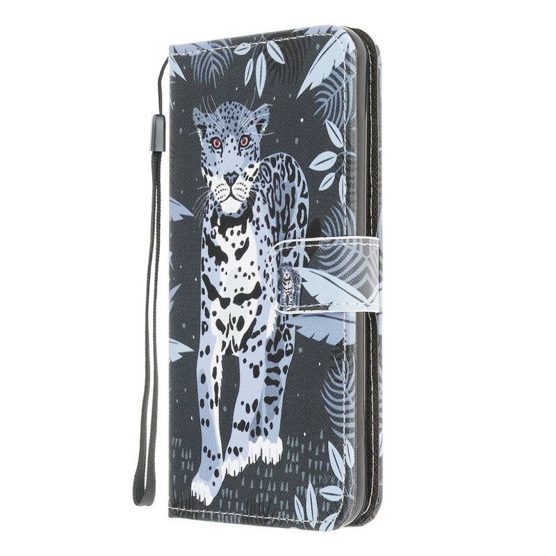 Flip Cover Xiaomi Redmi 9A Med Snor Thong Leopard