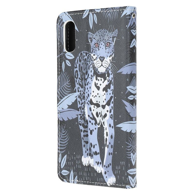 Flip Cover Xiaomi Redmi 9A Med Snor Thong Leopard