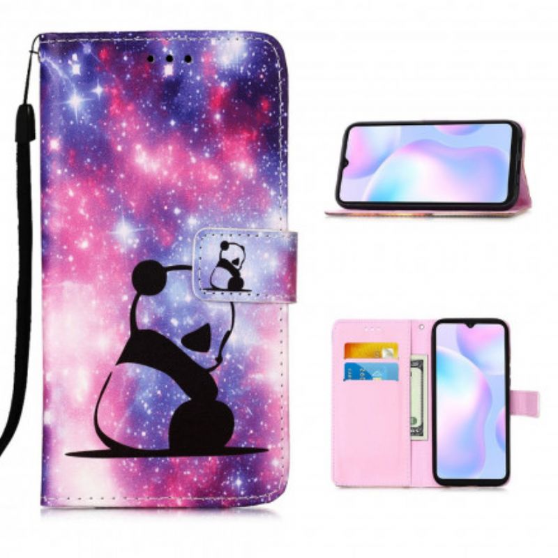 Flip Cover Xiaomi Redmi 9A Med Snor Thong Panda Musings