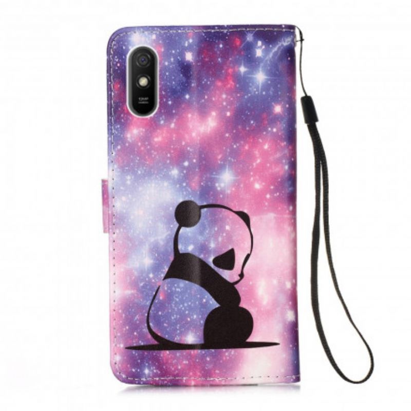 Flip Cover Xiaomi Redmi 9A Med Snor Thong Panda Musings