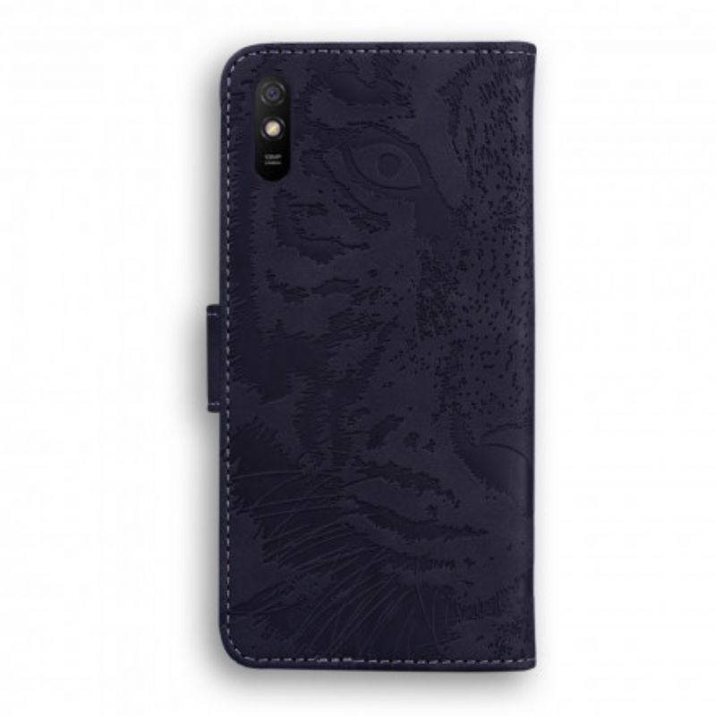 Flip Cover Xiaomi Redmi 9A Tiger Ansigtstryk