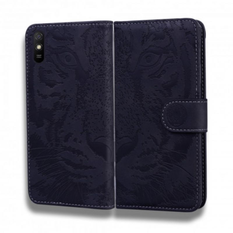 Flip Cover Xiaomi Redmi 9A Tiger Ansigtstryk