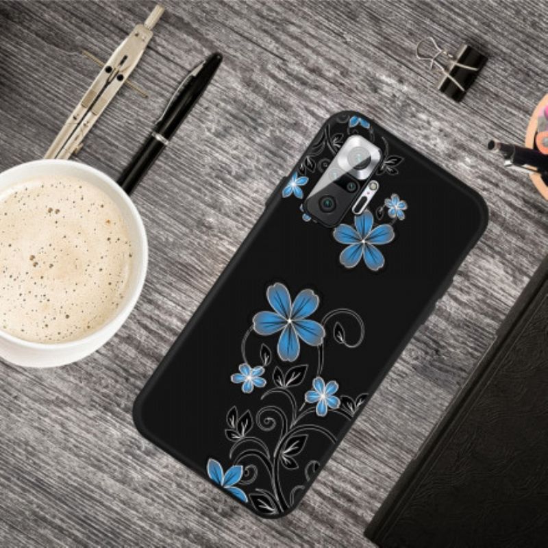 Cover Xiaomi Redmi Note 10 Pro Blå Blomster