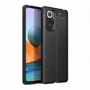 Cover Xiaomi Redmi Note 10 Pro Dobbelt Linje Litchi Lædereffekt