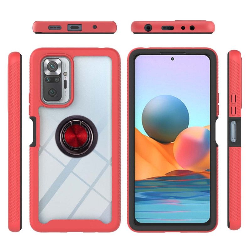 Cover Xiaomi Redmi Note 10 Pro Farvet Konturhybrid Med Ring