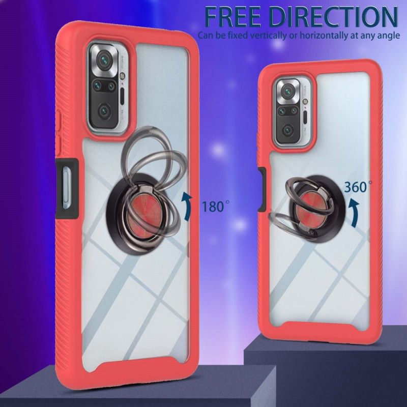 Cover Xiaomi Redmi Note 10 Pro Farvet Konturhybrid Med Ring